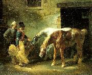 charles emile callande chevaux de poste d' une ecurie France oil painting artist